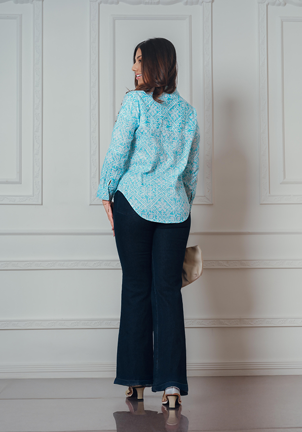 ANIKA LIGHT BLUE BLOUSE